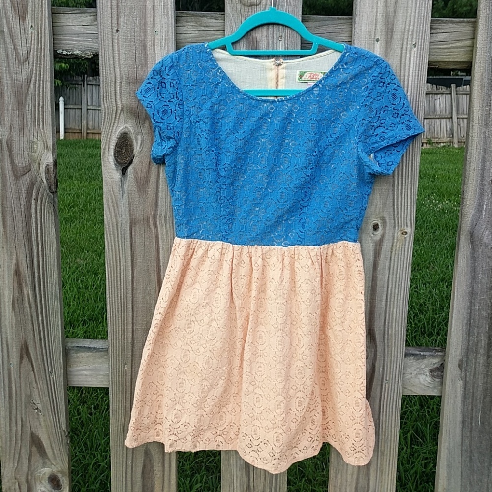 ALTAR'D STATE BLUE AND ORANGE DRESS!